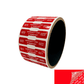 10,000 Tamper Evident Red Security Labels TamperColor® Seal Sticker, Dogbone Shape Size 1.75" x 0.375 (44mm x 9mm). Printed: Warranty Void if Removed + Serialization