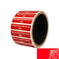 2,000 Red TamperColor® Tamper Evident Security Label Seal Sticker, Rectangle 2" x 0.5" (51mm x 13mm). Printed: Warranty Void if Removed + Serial Number