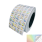 250 Tamper Evident Rainbow Security Labels TamperColor® Seal Sticker, Circle 0.5" (13mm). Printed: Warranty Void if Removed + Serialization