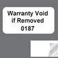 500 Tamper Evident White Security Labels TamperColor® Seal Sticker, Rectangle 1" x 0.5" (25mm x 13mm). Printed: Warranty Void if Removed + Serialization