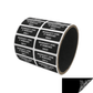 250 Tamper Evident Black Non Residue Security Labels TamperGuard® Seal Sticker, Rectangle 1.5" x 0.6" (38mm x 15mm). Printed: Warranty Void if Removed + Serialized