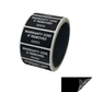 500 Tamper Evident Black Non Residue Security Labels TamperGuard® Seal Sticker, Rectangle 2" x 1" (51mm x 25mm). Printed: Warranty Void if Removed + Serialized