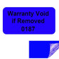 250 Blue TamperGuard® Tamper Evident Security Label Seal Sticker Non Residue, Rectangle 1"x 0.5" (25mm x 13mm). Printed: Warranty Void if Removed + Serial Number.