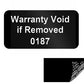 250 Black TamperGuard® Tamper Evident Security Label Seal Sticker Non Residue, Rectangle 1"x 0.5" (25mm x 13mm). Printed: Warranty Void if Removed + Serial Number.