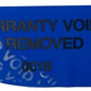10,000 Tamper Evident Blue Non Residue Security Labels TamperGuard® Seal Sticker, Rectangle 2.75" x 1" (70mm x 25mm). Printed: Warranty Void if Removed + Serialized