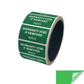 1,000 Tamper Evident Green Non Residue Security Labels TamperGuard® Seal Sticker, Rectangle 2" x 1" (51mm x 25mm). Printed: Warranty Void if Removed + Serialized