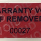 10,000 Tamper Evident Red Non Residue Security Labels TamperGuard® Seal Sticker, Rectangle 1.5" x 0.6" (38mm x 15mm). Printed: Warranty Void if Removed + Serialized