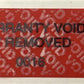 500 Tamper Evident Red Non Residue Security Labels TamperGuard® Seal Sticker, Rectangle 2.75" x 1" (70mm x 25mm). Printed: Warranty Void if Removed + Serialized