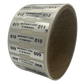1,000 Finish Tamper Evident Metallic Silver / Chrome Non Residue Security Labels TamperGuard® Seal Sticker, Dogbone 1.75" x 0.375" (44mm x 9mm). Printed: Warranty Void if Removed + Serialized