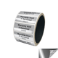 10,000 Silver Bright/ Chrome TamperGuard® Tamper Evident Security Label Seal Sticker Non Residue, Rectangle 2" x 0.75" (51mm x 19mm). Printed: Warranty Void if Removed + Serial Number.