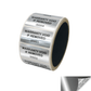 250 Finish Tamper Evident Metallic Silver / Chrome Non Residue Security Labels TamperGuard® Seal Sticker, Rectangle 2" x 1" (51mm x 25mm). Printed: Warranty Void if Removed + Serialized