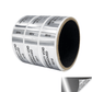 1,000 Tamper-Evident Metallic Silver / Chrome Non Residue Security Labels TamperGuard® Seal Sticker , Rectangle 2.75" x 1" (70mm x 25mm). Printed: Warranty Void if Removed + Serialized