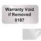 10,000 Silver Matte TamperGuard® Tamper Evident Security Label Seal Sticker Non Residue, Rectangle 1"x 0.5" (25mm x 13mm). Printed: Warranty Void if Removed + Serial Number.