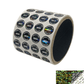 1,000 Black Tamper Evident Holographic Security Round Label Seal Sticker TamperMax®, Circle 0.625" diameter (16mm). Printed: Warranty Void if Removed + Serialization