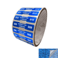 250 Blue Tamper Evident Holographic Security Label Seal Sticker, Dogbone 1.75" x 0.375" (44mm x 9mm). Printed: Warranty Void if Removed + Serialization