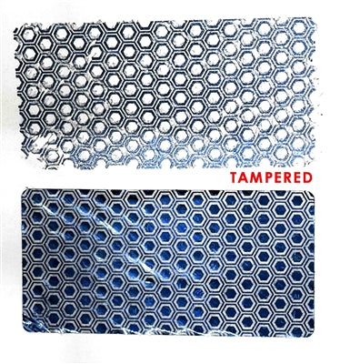 250 Blue Tamper Evident Holographic Security Label Seal Sticker TamperMax®, Rectangle 2" x 1" (51mm x 25mm). Printed: Warranty Void if Removed + Serialization