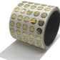 2,000 Tamper Evident Holographic Bright Gold Security Label Seal Sticker TamperMax, Round/ Circle 0.5" diameter (13mm). Printed: Warranty Void if Removed.