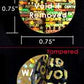 10,000 Gold Tamper Evident Holographic Gold Security Label Seal Sticker TamperMax®, Circle 0.75" diameter (19mm). Printed: Warranty Void if Removed + Serialization