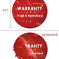 500 Red Tamper Evident Holographic Security Label Seal Sticker TamperMax®, Round/ Circle 0.625" diameter (16mm). Printed: Warranty Void if Removed + Serialization