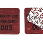 2,000 Red Tamper Evident Holographic Security Label Seal Sticker TamperMax®, Rectangle .75" x 0.6" (19mm x 15mm). Printed: Warranty Void if Removed + Serialization
