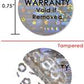 10,000 Silver Tamper Evident Holographic Silver Bright Security Label Seal Sticker TamperMax®, Circle 0.75" diameter (19mm). Printed: Warranty Void if Removed + Serialization