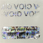 1,000 Silver Tamper Evident Holographic Silver Bright Security Label Seal Sticker TamperMax®, Rectangle 0.75" x 0.25" (19mm x 6mm). Printed: Warranty Void if Removed + Serialization.