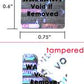 1,000 Silver Tamper Evident Holographic Silver Bright Security Label Seal Sticker TamperMax®, Rectangle .75" x 0.6" (19mm x 15mm). Printed: Warranty Void if Removed + Serialization