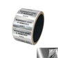 250 TamperVoid® Metallic Silver Chrome Tamper Evident Security Labels Seal Sticker, Rectangle 2" x 0.75" (51mm x 19mm). Printed: Warranty Void if Removed + Serialization