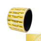 250 TamperVoidPro® Gold Tamper Evident Security Labels Seal Sticker, Dogbone Shape Size 1.75" x 0.375 (44mm x 9mm). Printed: Warranty Void if Label Removed + Serialization.