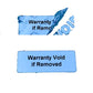 500 TamperVoid¬Æ Metallic Silver Chrome Tamper Evident Security Labels Seal Sticker, Rectangle 1" x 0.5" (25mm x 13mm). Printed: Warranty Void if Label Removed + Serialization