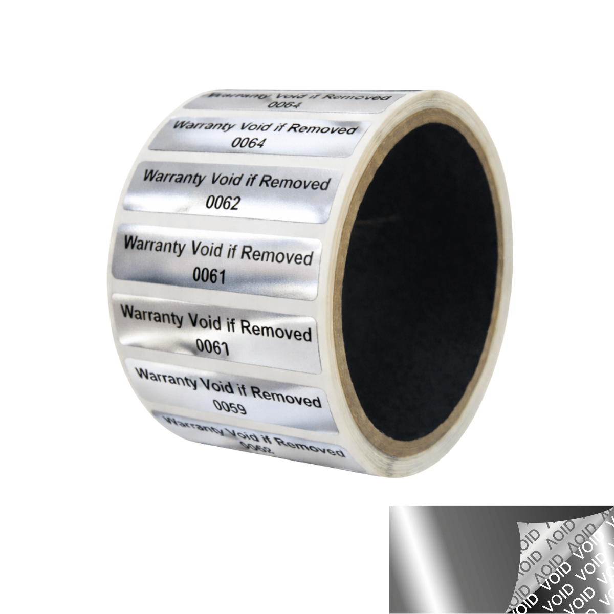 5,000 TamperVoidPro¬Æ Tamper Evident Security Labels Seal Sticker, Rectangle 2" x 0.5" (51mm x 13mm). Printed: Warranty Void if Label Removed + Serialization.