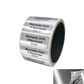10,000 TamperVoidPro® Metallic Silver/ Chrome Tamper Evident Security Labels Seal Sticker, Rectangle 2" x 0.75" (51mm x 19mm). Printed: Warranty Void if Removed + Serialization