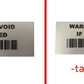 250 TamperVoidPro® Metallic Silver Matte Tamper Evident Security Labels Seal Sticker, Rectangle 2.75" x 1" (70mm x 25mm). Printed: Warranty Void if Label Removed + Serial Number.