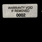 250 TamperVoidPro® White Tamper Evident Security Labels Seal Sticker, Rectangle 1" x 0.375" (25mm x 9mm). Printed: Warranty Void if Removed + Serialization.