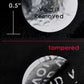 1,000 TamperVoid® Metallic Silver Chrome Tamper Evident Security Labels Seal Sticker, Round/ Circle 0.5" diameter (13mm). Printed: Warranty Void if Removed + Serialization