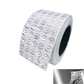 1,000 TamperVoid® Metallic Silver Chrome Tamper Evident Security Labels Seal Sticker, Round/ Circle 0.5" diameter (13mm). Printed: Warranty Void if Removed + Serialization