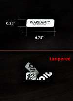 1,000 TamperVoid® Metallic Silver Chrome Tamper Evident Security Labels Seal Sticker, Rectangle 0.75" x 0.25" (19mm x 6mm). Printed: Warranty Void if Removed.