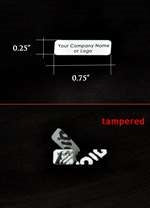 500 TamperVoid® Metallic Silver Chrome Tamper Evident Security Labels Seal Sticker, Rectangle 1" x 0.375" (25mm x 9mm). Printed: Warranty Void if Removed.