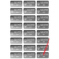 2,000 Brushed Chrome Finish Asset Identification Security Labels 1" x 0.5" (25mm x 13mm), Demetalized Laser Customization. >Click on item details to customize it.