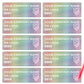 5,000 Rainbow Finish Asset Identification Security Labels 1.5" x  0.6" (38mm x 15mm), Demetalized Laser Customization. >Click on item details to customize it.