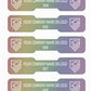 5,000 Holographic Rainbow TamperGuard® Tamper Evident Security Label Seal Sticker Non Residue, Dogbone Shape Size 1.75" x 0.375 (44mm x 9mm). Demetalized Laser Customization. >Click on item details to customize it.