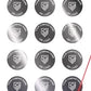 5,000 Silver Bright/ Chrome TamperGuard® Tamper-Evident Security Label Seal Sticker Non Residue, Round/ Circle 0.75" diameter (19mm). Demetalized Laser Customization. >Click on item details to customize it.