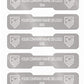 2,000 Silver Matte TamperGuard® Tamper Evident Security Label Seal Sticker Non Residue, Dogbone Shape Size 1.75" x 0.375 (44mm x 9mm). Demetalized Laser Customization. >Click on item details to customize it.