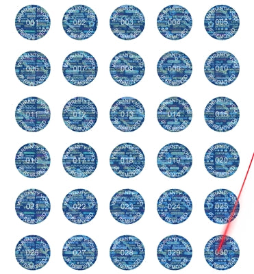 5,000 Tamper Evident Hologram Bright Blue Security Round Label Seal Sticker, Round/ Circle 0.5" diameter (13mm). Demetalized Laser Customization. >Click on item details to customize it.