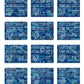 2,000 Tamper Evident Holographic Bright Blue Security Label Seal Sticker, Rectangle .75" x 0.6" (19mm x 15mm). Demetalized Laser Customization. >Click on item details to customize it.