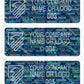 10,000 Tamper Evident Holographic Bright Blue Security Label Seal Sticker, Rectangle 2" x 0.75" (51mm x 19mm). Demetalized Laser Customization. >Click on item details to customize it.