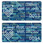 5,000 Tamper Evident Hologram Bright Blue Security Label Seal Sticker, Rectangle 2" x 1" (51mm x 25mm). Demetalized Laser Customization. >Click on item details to customize it.