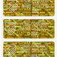 5,000 Tamper Evident Holographic Bright Golden Security Label Seal Sticker, Rectangle 2" x 0.75" (51mm x 19mm). Demetalized Laser Customization. >Click on item details to customize it.