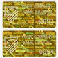 5,000 Tamper Evident Holographic Bright Gold Security Label Seal Sticker, Rectangle 2" x 1" (51mm x 25mm). Demetalized Laser Customization. >Click on item details to customize it.