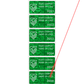 1,000 Tamper Evident Holographic Bright Green Security Label Seal Sticker, Rectangle 2" x 1" (51mm x 25mm). Demetalized Laser Customization. >Click on item details to customize it.